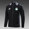 2024 Algeria Long Zipped Jacket Black Soccer Jersey 1:1 Thai Quality