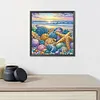 Coquillage-Peinture sp&eacute;ciale partielle au diamant-40*40cm