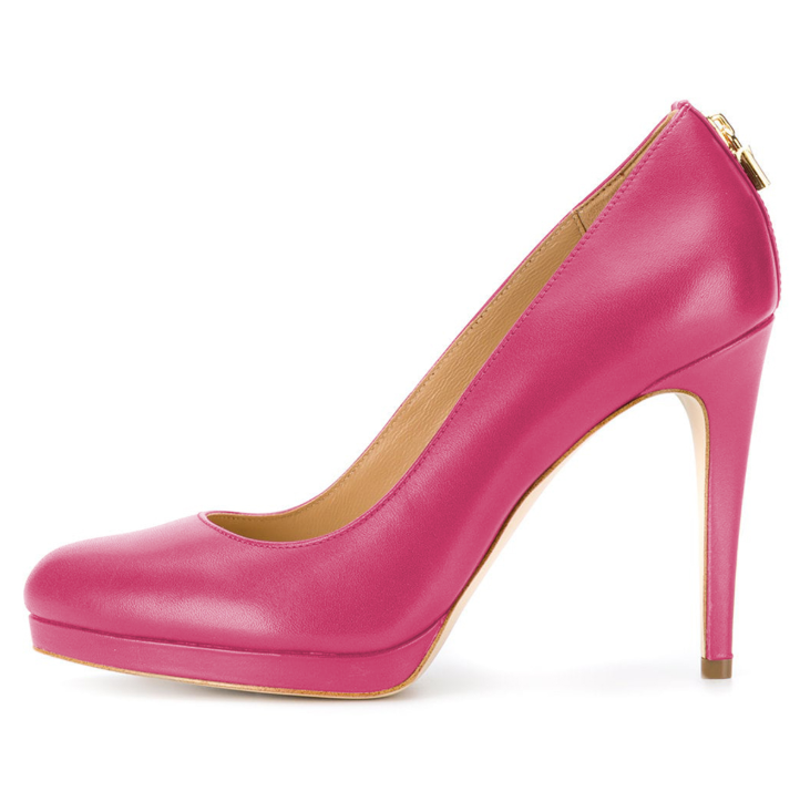 Custom Made Pink Stiletto Heel Pumps Almond Toe Platform Shoes |FSJ Shoes