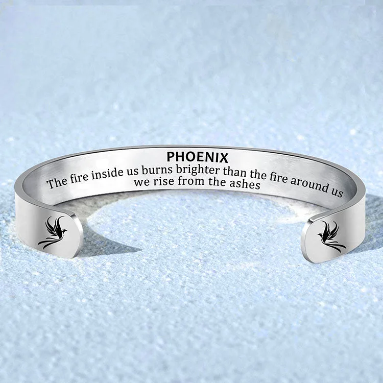 We Rise From Ashes Pheonix Bold Bracelet