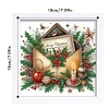 5D DIY Partial Special Shaped Drill Diamond Painting Xmas Letter Decor With Frame Kit 18x18cm