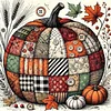 Patchwork Kürbis DIY Quadrat Vollbohrer Dimond Gemälde Kit Wanddekoration 35x35cm