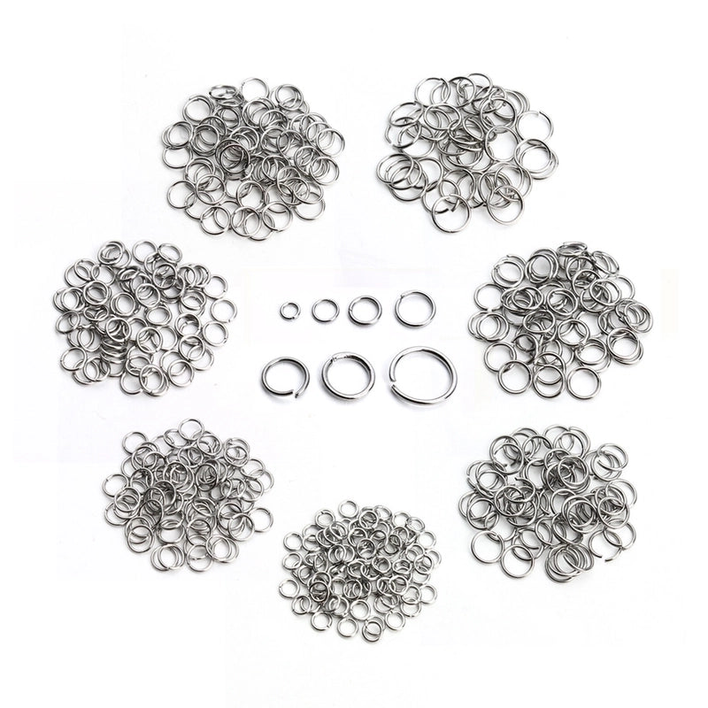 200 Pieces Per Pack Stainless Steel Circle Solid Color Jump Ring Minimalist