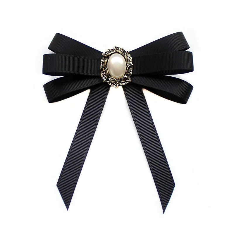 Hand-made Bow Tie Ladies Unisex Banking Stewardess Student Performs Career Korean White Shirt Black Bowtie Classic Trendy Gifts
