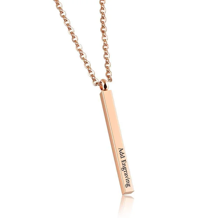 Collier En Couleur Or Rose Prénom Gravé Cadeaux Personnalisés Pour Les Femmes