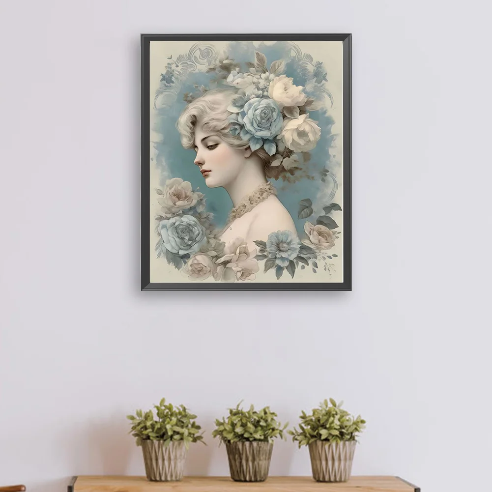 DIY Paint By Number 40*50cm - Retro Rose Girl