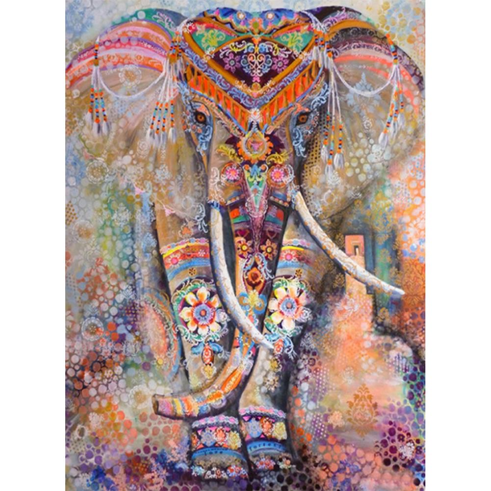 

30*40CM - Colorful Elephant - Round Drill Diamond Painting, 501 Original