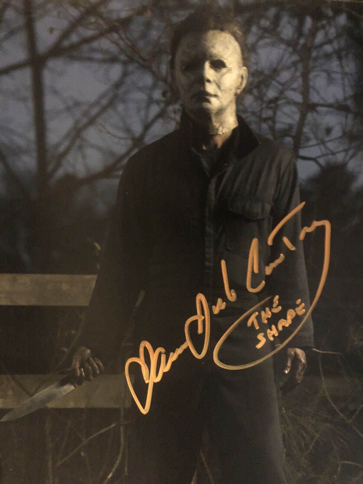 James Jude Courtney Signed Halloween 11x14 Photo Poster painting AFTAL