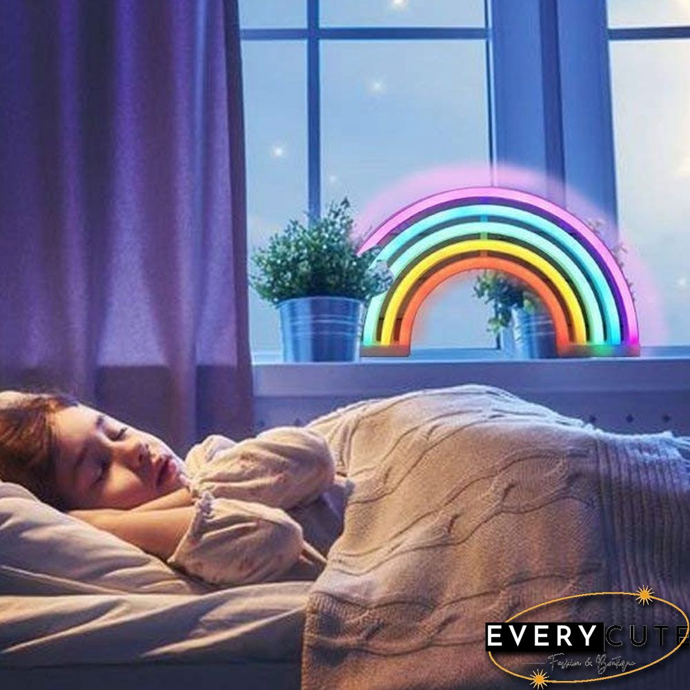 Rainbow Neon Sign Led Rainbow Light Lamp For Dorm Decor Rainbow Decor Neon Lamp Wall Decor Christmas Neon Bulb Tube