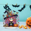 2D flach halloween hexe druck diy diamond painting desktop ornamente dekoration kit