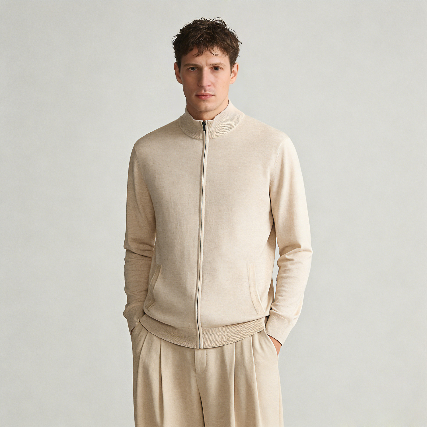 Men's Lightweight Silk Cashmere Cardigan | Spring Summer REAL SILK LIFE