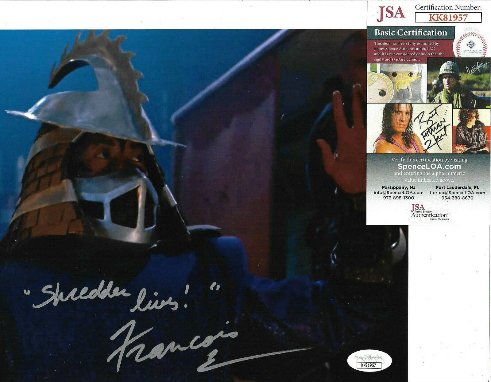 Francois Chau Authentic Signed 8x10 Photo Poster painting Autographed, Shredder, TMNT 2, JSA COA