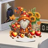 Diamond Painting Acrylic Single Sided September Gnome Ornaments Tabletop Home Office Decor