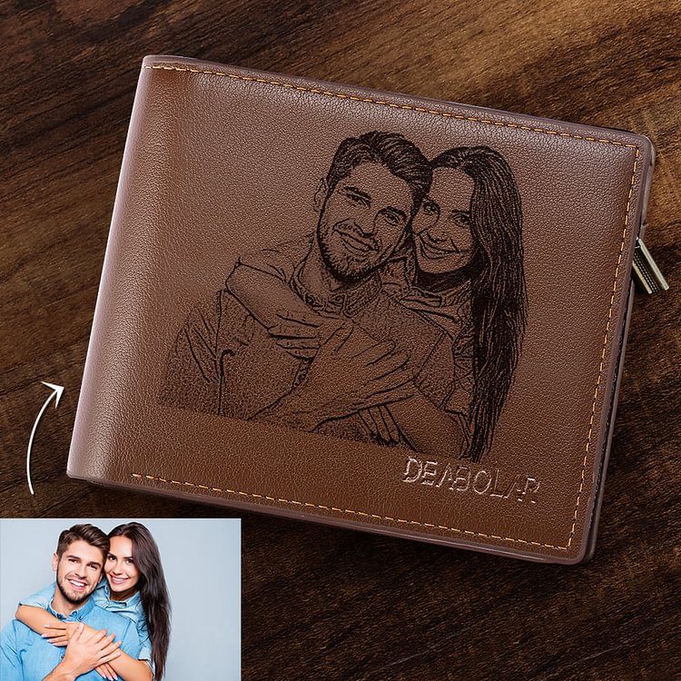 Photo Wallet Custom Photo Engraved Wallet Gifts For Him