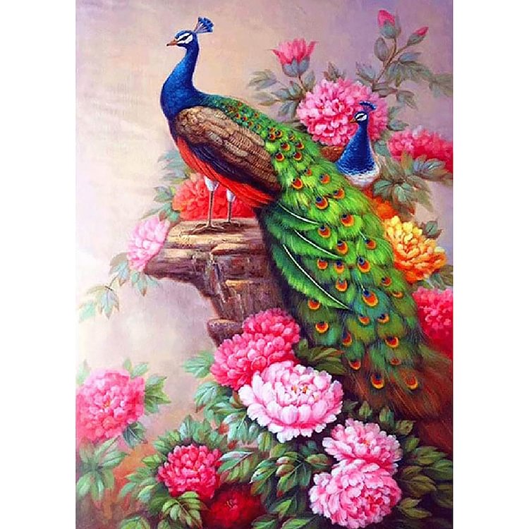 Lordly Peafowl  Full Round Diamond Painting 30*40CM