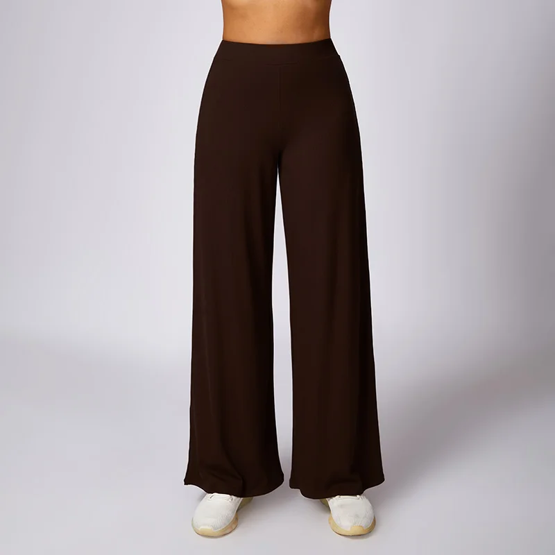 Solid high-rise hip lift dancing casual pants