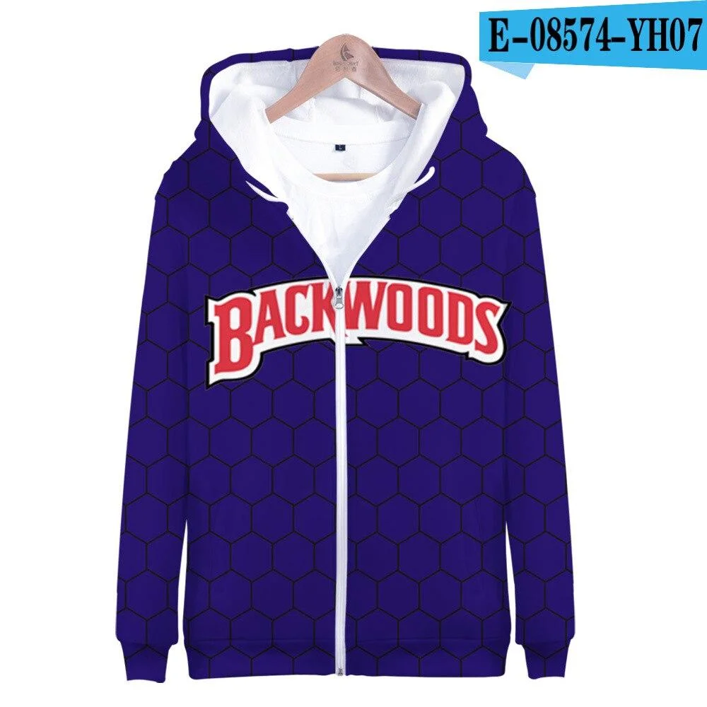 Kids Hoodies BACKWOODS 3D Printed Zip Up Hoodie Sweatshirt Boys Girls Teenage Cartoon Jacket Coat 3 To 14 Years