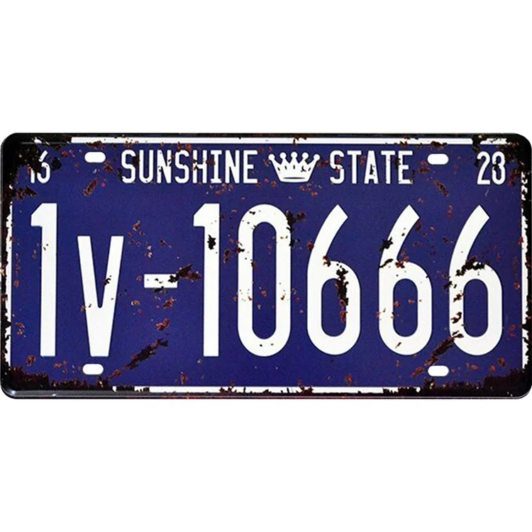 1V-10666 - permis de plaque de voiture ancienne - 5.9x11.8inch