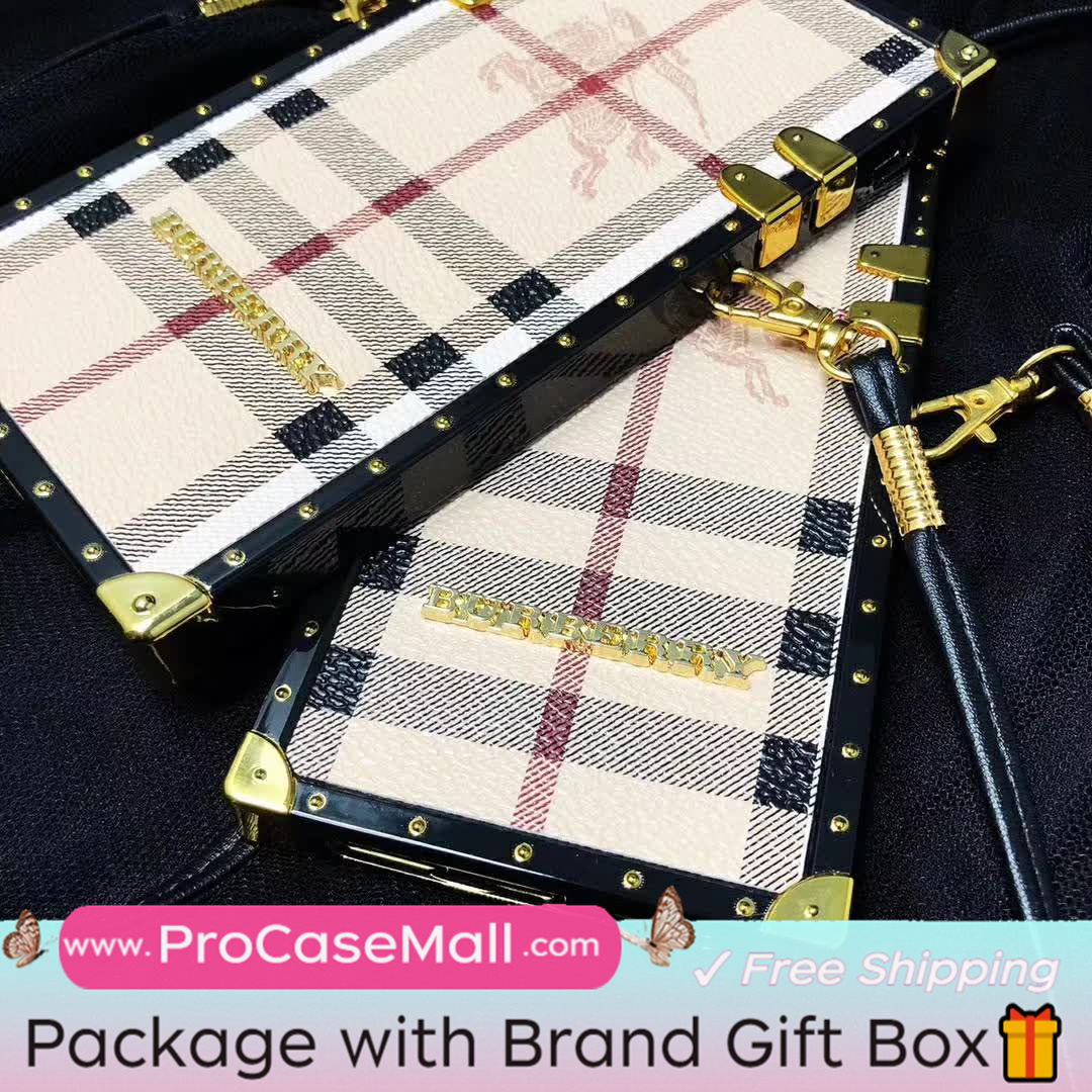 Classic Burberry Signature Canvas Leather Apple iPhone Case Samsung Galaxy Crossbody