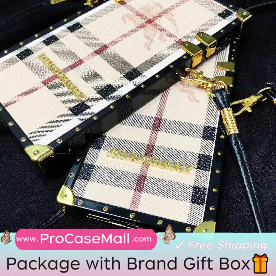 Classic Burberry Signature Canvas Leather Apple iPhone Case Samsung Galaxy Crossbody