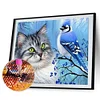 Cat Bird - Full Round Drill Diamond Painting
