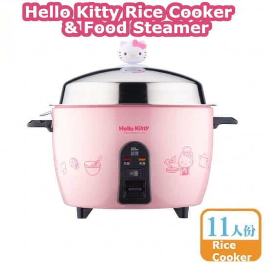 Hello Kitty 15-Cup 316 Pot-Style Rice Cooker & Food Steamer Slow Cooker Crock Pot Pink + Bonus Kitty Apron Gift A Cute Shop - Inspired by You For The Cute Soul 