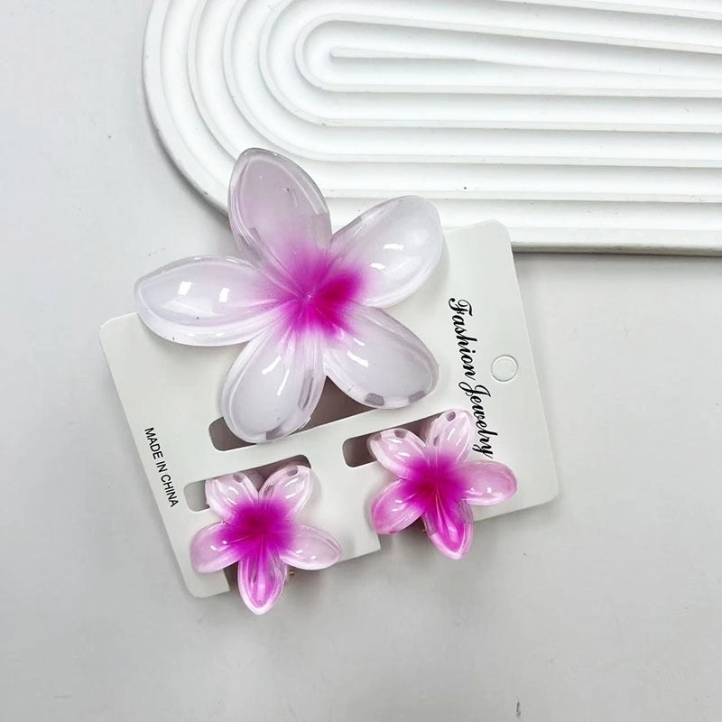 Vacation Modern Style Women’s Flower Resin Hair Claws