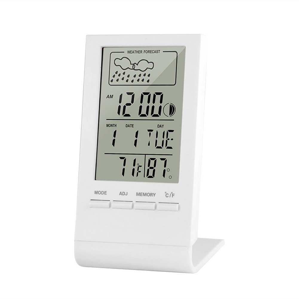 

CX-220 Digital Thermometer Hygrometer Alarm Clock Weather Station (White), 501 Original
