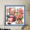 Happy Old Lady On Swing-11CT Stamped Cross Stitch 45*45cm/17.72*17.72in