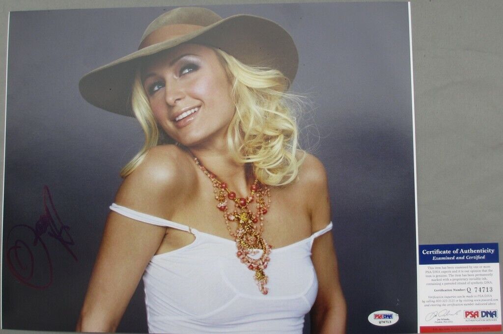 WOW!! Paris Hilton Signed SUPER SEXY 11x14 Photo Poster painting PSA /DNA