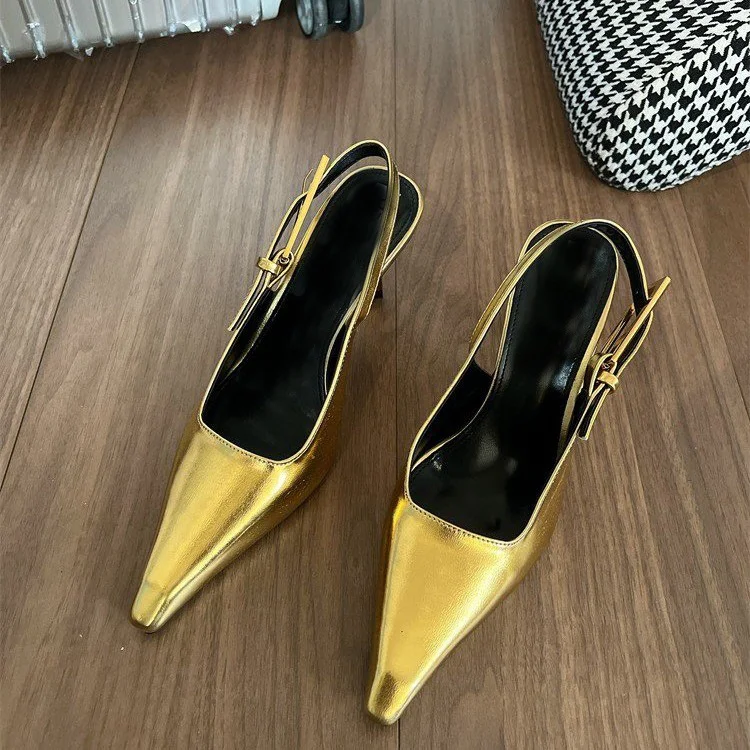 Yyvonne Summer New Summer Children Fashion Temperament Denim Cloth Leopard Single Shoes Women's Fine Heel Sandals