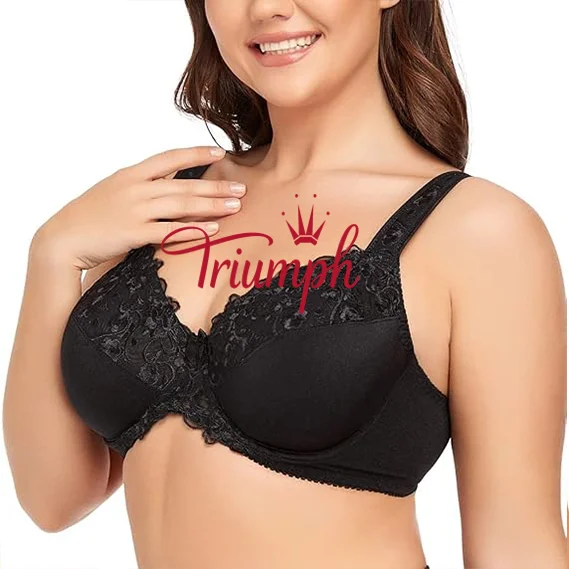 Triumph - 3 bucăți 🔥Sutien de dama cu dantela florala marime plus