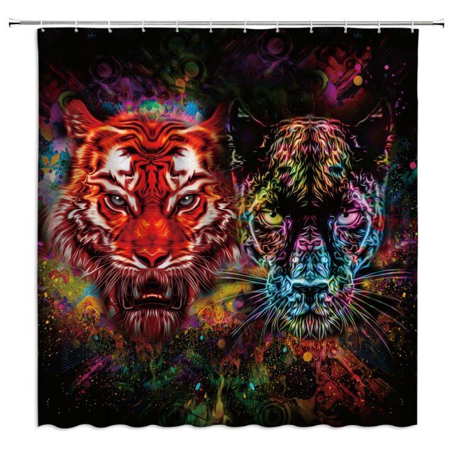 

Shower Curtain – Colorful Animal tiger-180*180cm, 501 Original