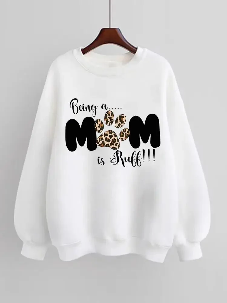 Cat Watercolor Trend Cute Women Fleece Female Fashion Pullovers Print Long Sleeve Clothes Clothing Graphic Sweatshirts