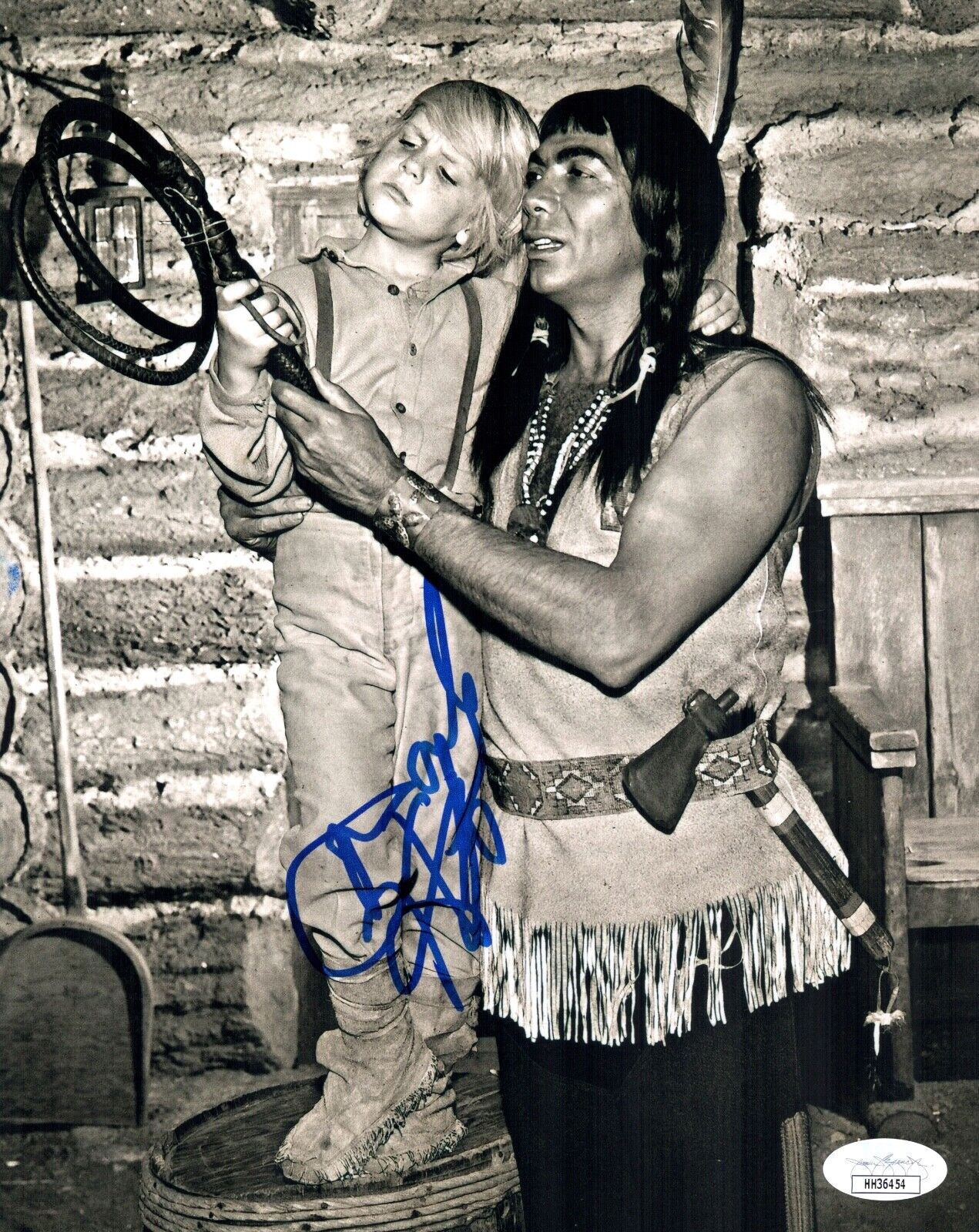 DARBY HINTON Signed DANIEL BOONE 8x10 Photo Poster painting In Person Autograph JSA COA