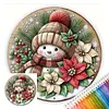 Snowman Full 18CT 2 Strands DIY Stamped Cross Stitch Kits for Beginners Adults Home Wall Decor Cross Stitch Art and Crafts Kits 25x25cm