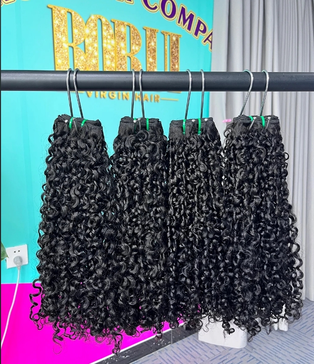 Super Double Drawn Pixie Curl Vietnamese Raw Hair Bundles 100% Natural Cuticle Aligned Unprocessed Hair