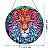 2pcs DIY Lion Diamond Art Window Hanging Pendant Door Decoration