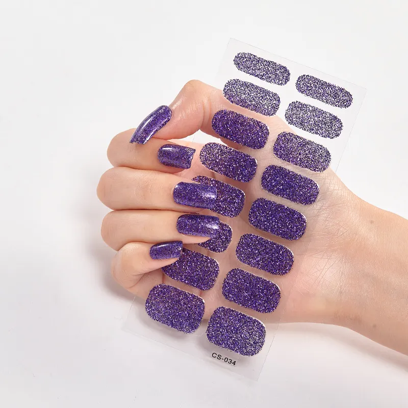 Churchf For Nails Nail Art Stickers 2020 Minimalist Design Glitter Series Powder Sequins Women Salon Self Adhesive Nail Sticker-Nail Inspo-Outfit Ideas