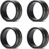 AMK 4Pcs TRX4M SCX24 Brass Weight 1.0 Beadlock Wheels Electrophoretic Black Bead Lock Ring for 1/24 RC Crawler Updates 1/18 Scale Accessories