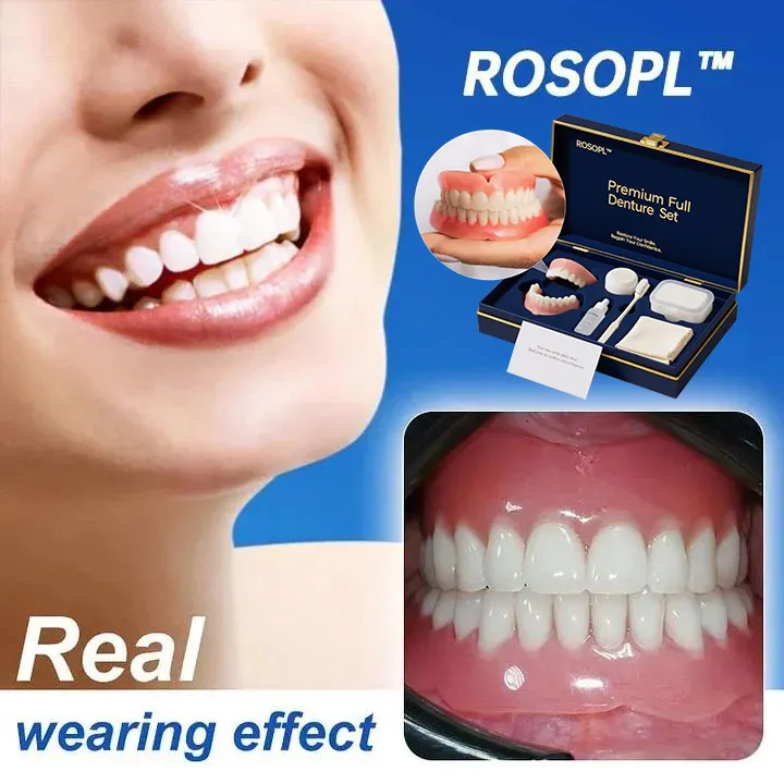 🔥Ends Today: 70% OFF!(Affordable Beauty🧏‍♀️🧏‍♂️)--ROSOPL™ --Advanced Customized Full Denture Set🦷