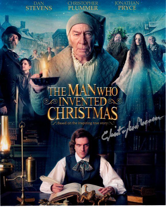 CHRISTOPHER PLUMMER Signed Autographed THE MAN WHO INVENTED CHRISTMAS Photo Poster painting