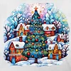 Diamond Painting-DIY Full Round Drill Xmas Tree(40x40cm)