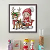 Elk Sled Girl-14CT Stamped Cross Stitch 31*31cm/12.2*12.2in
