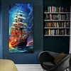 Diamond Painting-DIY Full Round Drill Large Sailboat(80*40 CM)