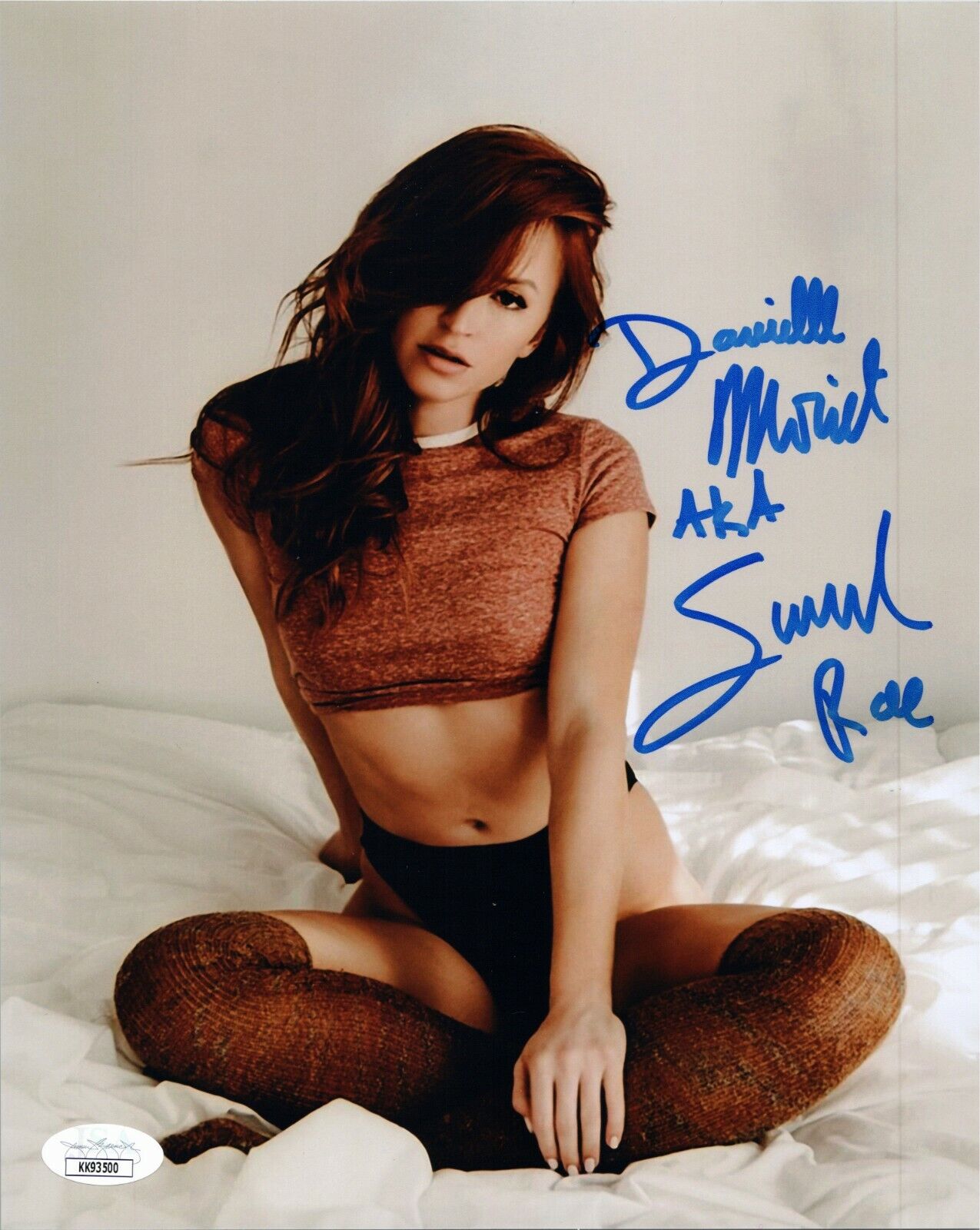 DANIELLE MONET ~SUMMER RAE Authentic Hand-Signed WWE DIVA