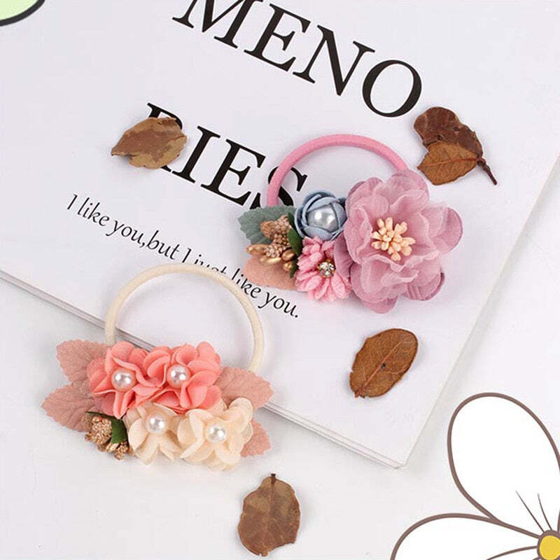 Miniature Silicone Pet Floral Headbands 