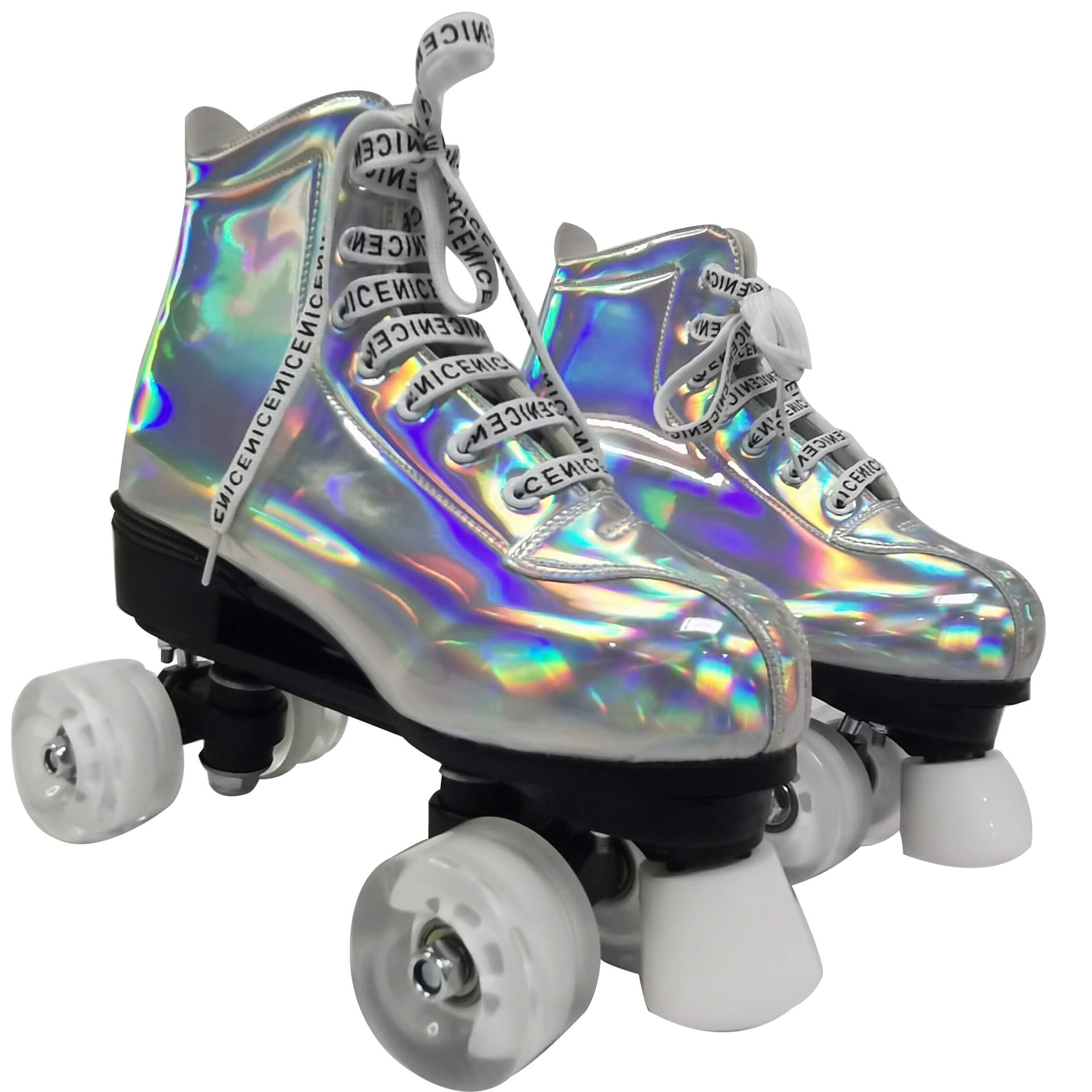 Laser Holographic Roller Skates
