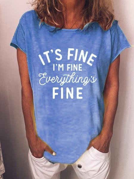 I am fine Shirts & Tops Zaesvini
