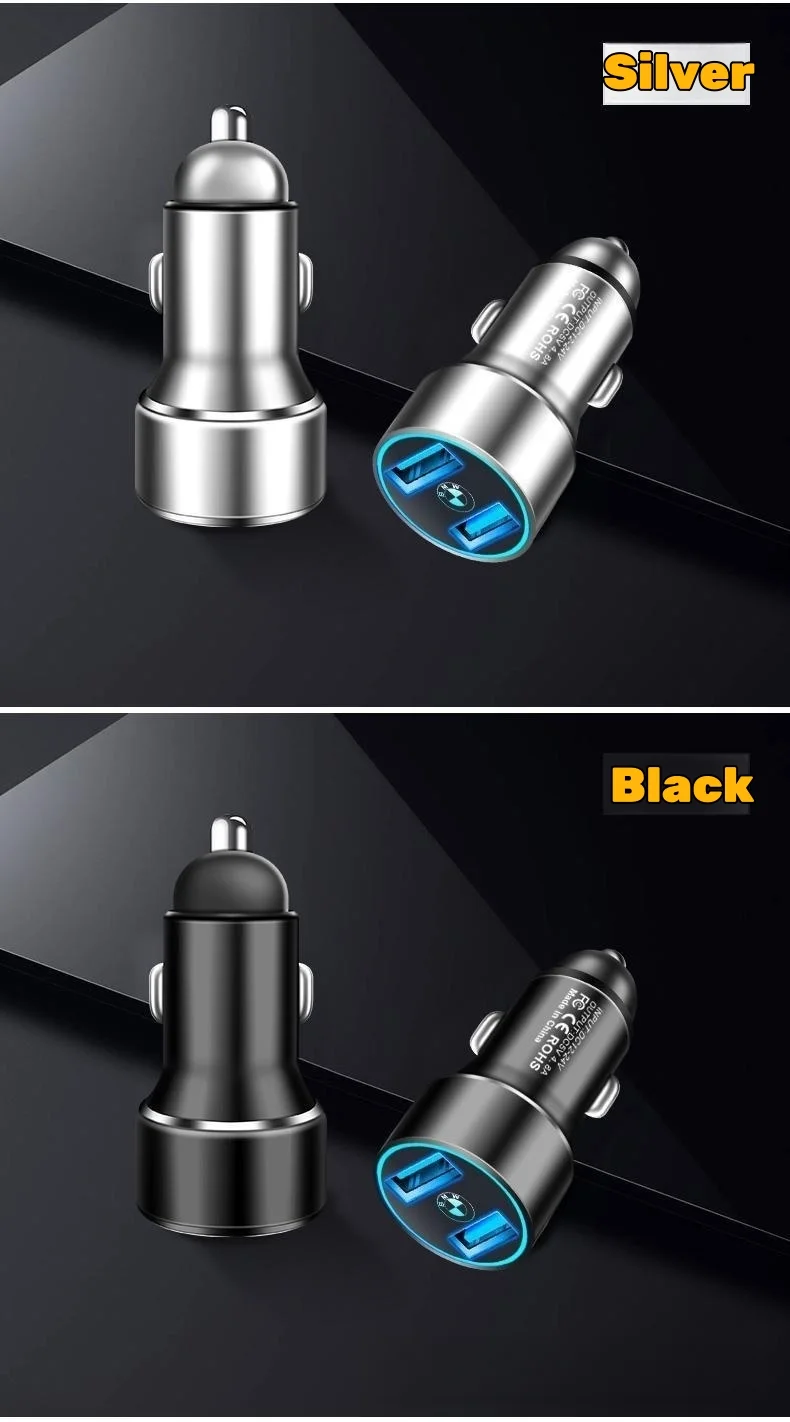 Car logo fast charging car cigarette lighter conversion plug charger